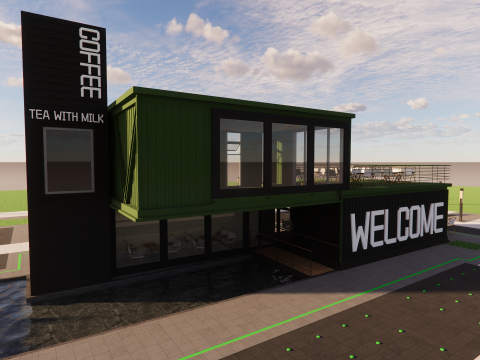 Container coffee shop-13 Model 3D