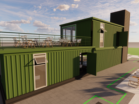 Container coffee shop-13 Model 3D
