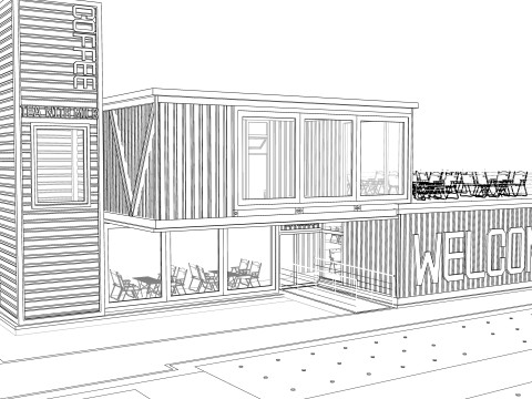 Container coffee shop-13 Model 3D