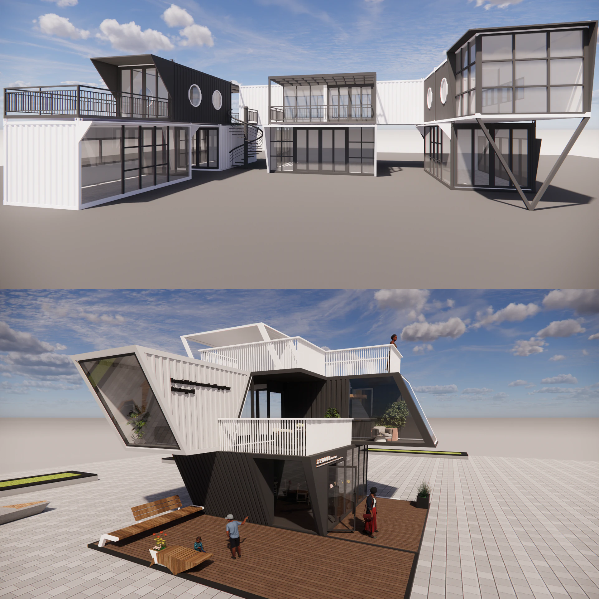 Container coffee shop-14 3D Model .c4d .max .obj .3ds .fbx .stl .blend