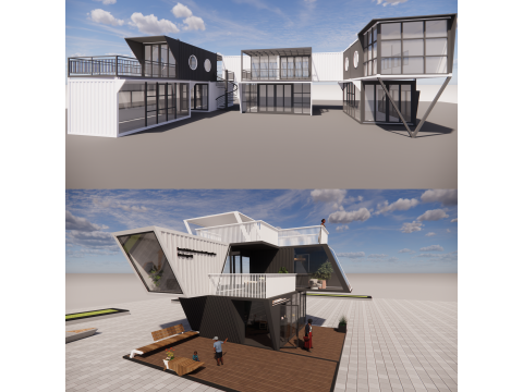 Container coffee shop-14 3D Model