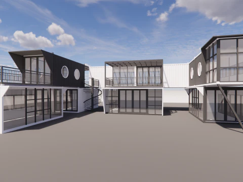 Container coffee shop-14 3D Model