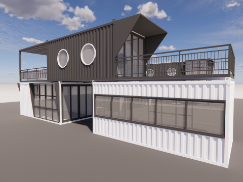 Container coffee shop-14 3D Модель