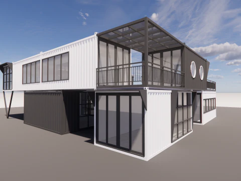 Container coffee shop-14 3D Model