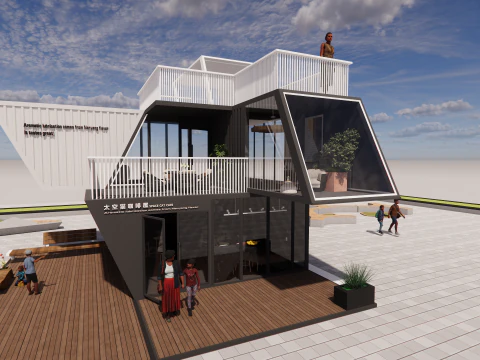 Container coffee shop-14 3D Model