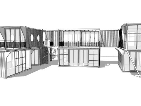Container coffee shop-14 3D Model