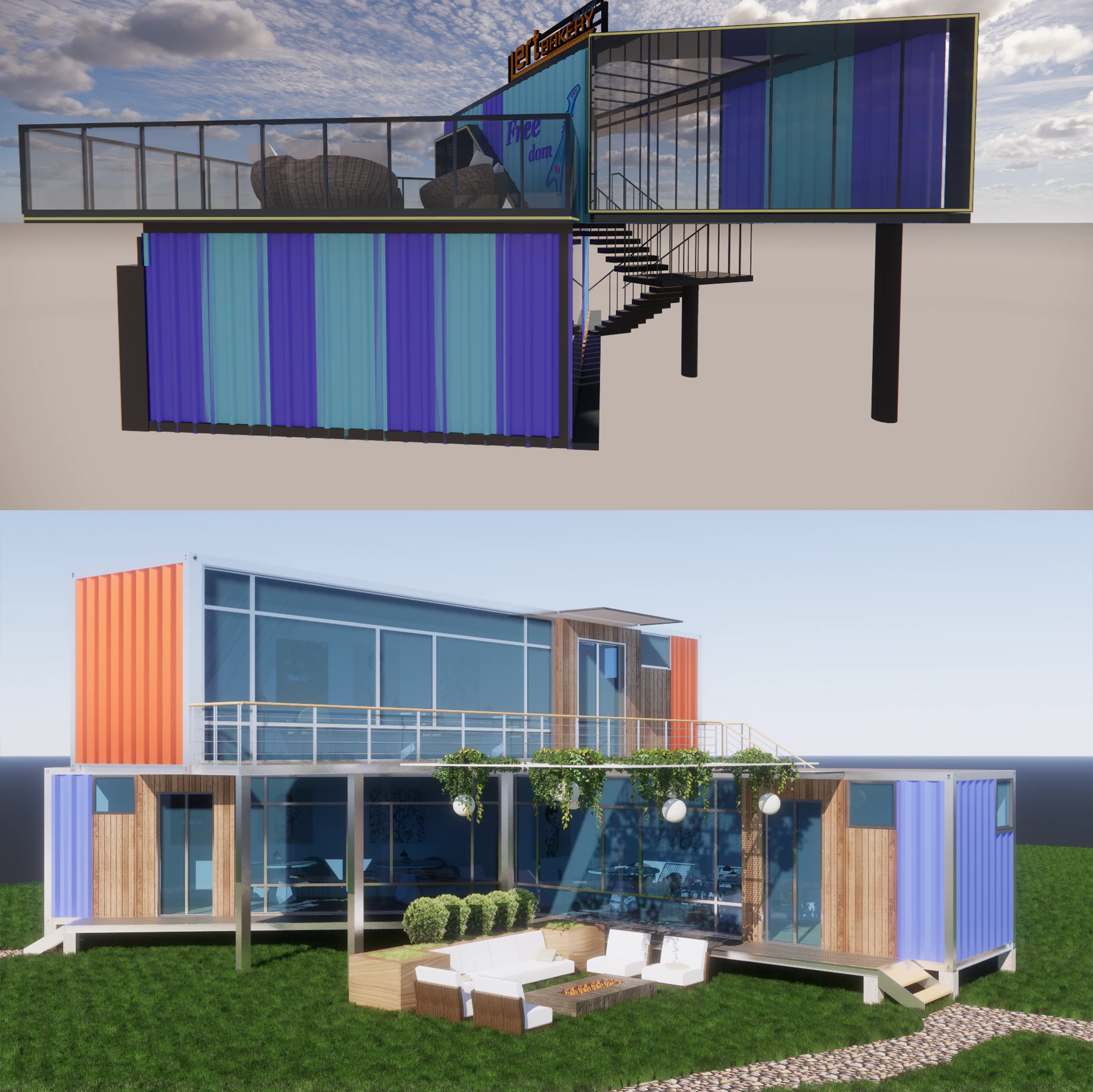 Container coffee shop-15 3D Model .c4d .max .obj .3ds .fbx .stl .blend 