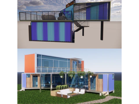 Container coffee shop-15 3D Model