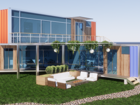 Container coffee shop-15 3D Modell
