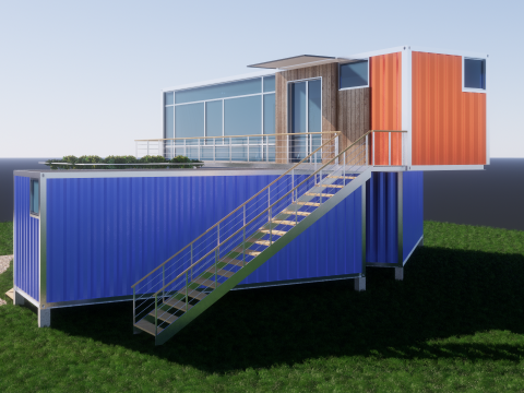 Container coffee shop-15 3D Modell