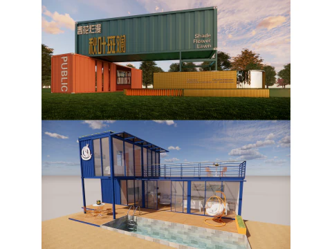 Container coffee shop-16 3D Model