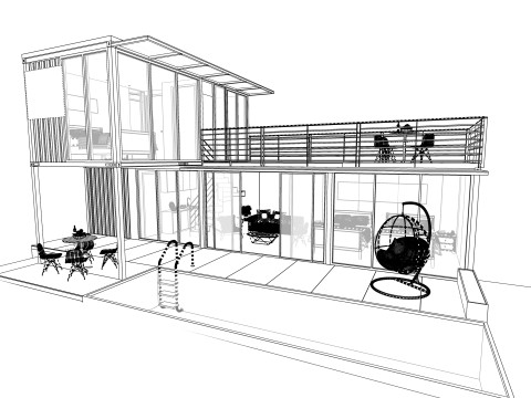 Container coffee shop-16 3D Модель