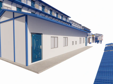 Portable Construction Site Building -A1 3D Model
