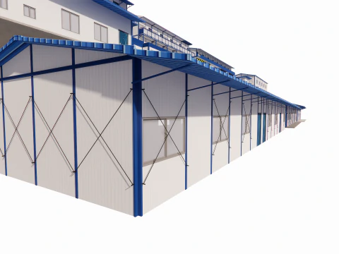 Portable Construction Site Building -A1 3D Model