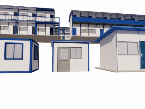 Portable Construction Site Building -A1 3D Model