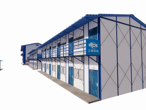 Portable Construction Site Building -A1 3D Model