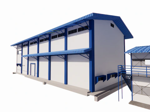 Portable Construction Site Building -A1 3D Model