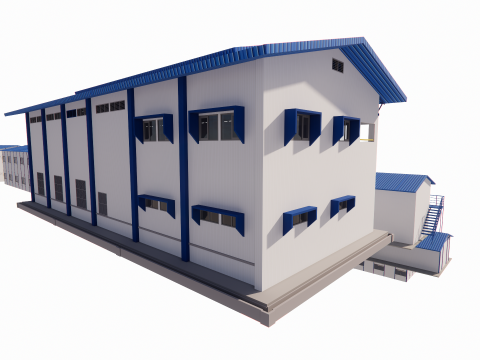 Portable Construction Site Building -A1 3D 模型