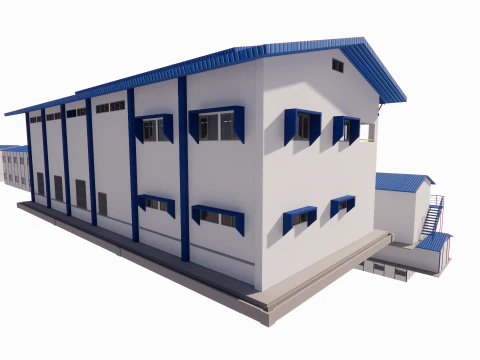 Portable Construction Site Building -A1 3D Model