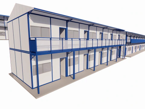 Portable Construction Site Building -A1 3D Model