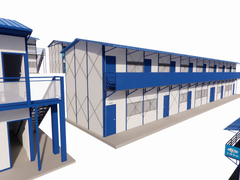 Portable Construction Site Building -A1 3D Model