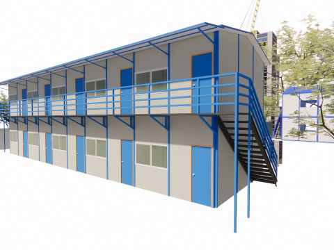 Portable Construction Site Building -A2 3D Model