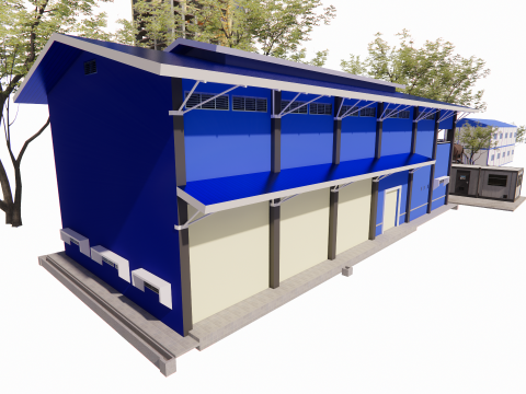 Portable Construction Site Building -A2 3D Model