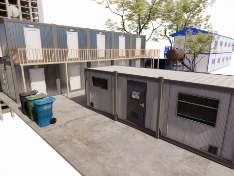 Portable Construction Site Building -A2 3D Model