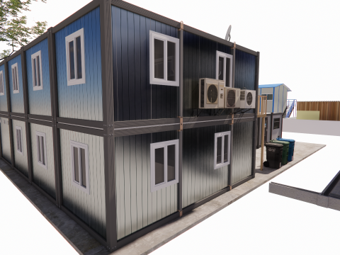 Portable Construction Site Building -A2 3D Model