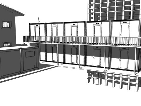 Portable Construction Site Building -A2 3D Model