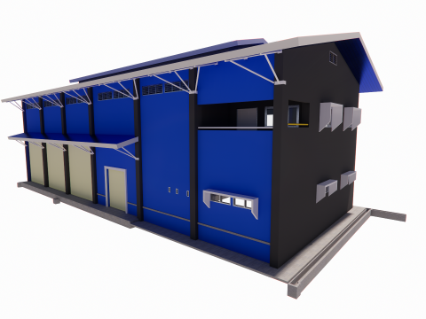 Portable Construction Site Building -A3 3D Model
