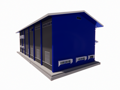 Portable Construction Site Building -A3 3D Model