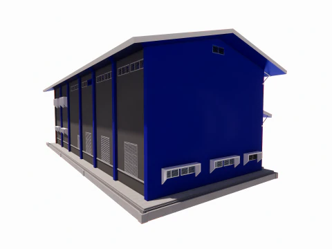 Portable Construction Site Building -A3 3D Model