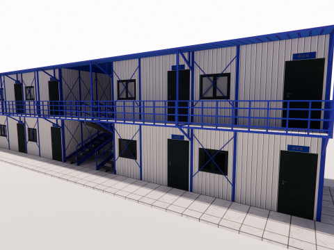 Portable Construction Site Building -A3 3D Model