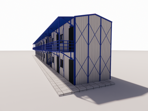 Portable Construction Site Building -A3 3D Model