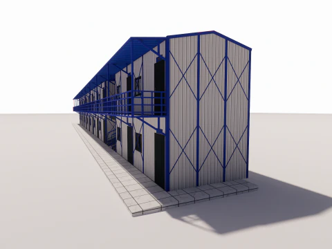 Portable Construction Site Building -A3 3D Model