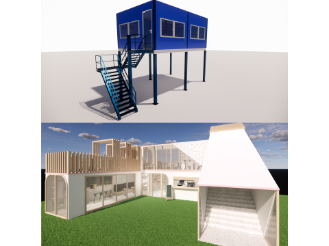 Container coffee shop-17 3D 모델