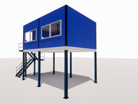 Container coffee shop-17 3D Model