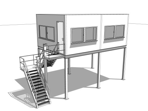 Container coffee shop-17 3D Model
