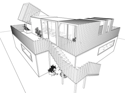 Container coffee shop-17 3D Model