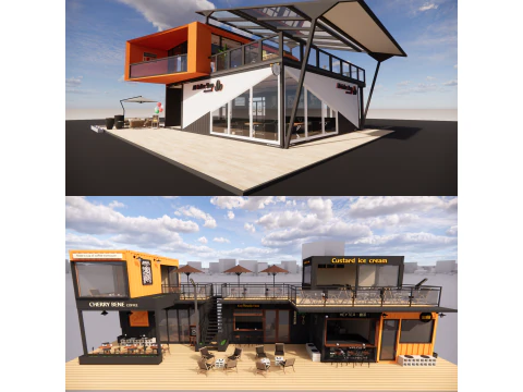 Container coffee shop-18 3D Model