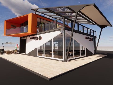 Container coffee shop-18 3Dモデル