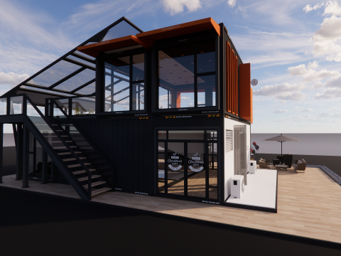 Container coffee shop-18 3Dモデル