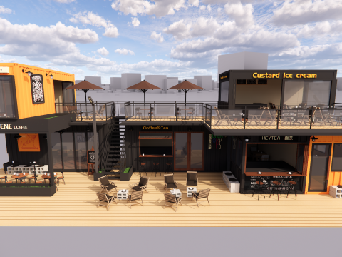 Container coffee shop-18 3Dモデル