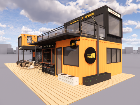 Container coffee shop-18 3Dモデル