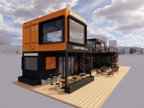 Container coffee shop-18 3Dモデル