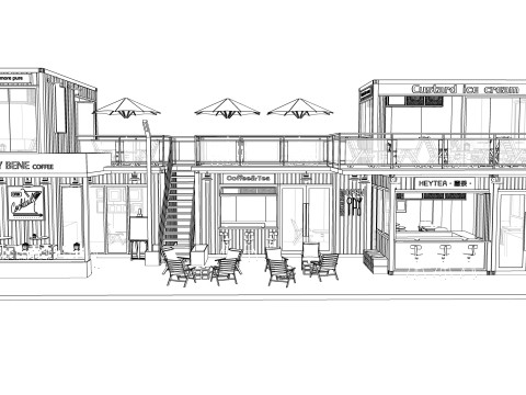 Container coffee shop-18 3Dモデル