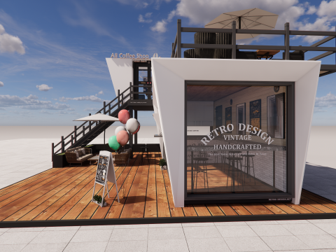 Container coffee shop-19 3D Модель