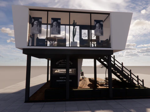 Container coffee shop-19 3D Model