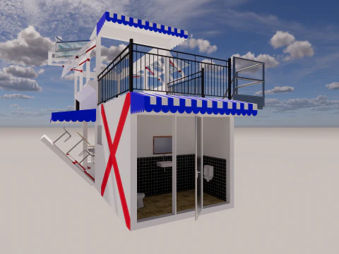 Container coffee shop-19 3D Model